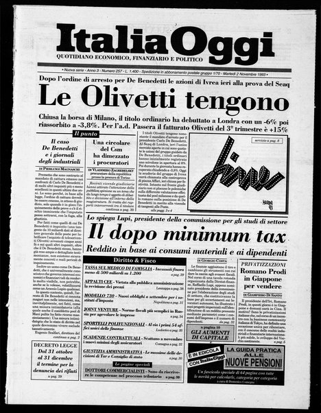 Italia oggi : quotidiano di economia finanza e politica